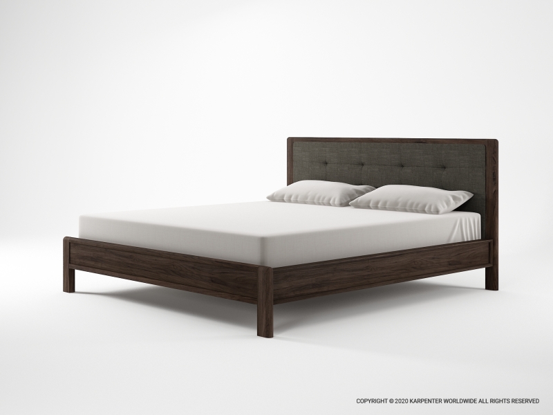 598_1262 Кровать King size без ящика с тканевым покрытием Karpenter Circa17 - Вид №1