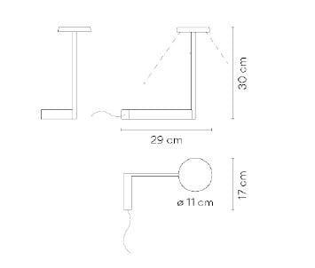 Металлическая светодиодная настольная лампа Vibia ARCH-00020475 - Вид №3