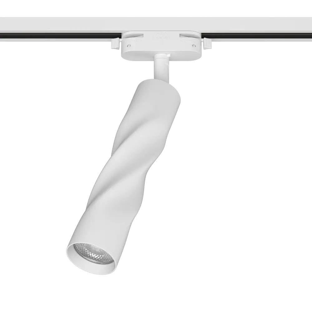 Трековый светильник спот поворотный Ritter Artline витой 200x55мм под лампу GU10 до 2.6м² металл цвет белый 84846923 STLM-2091608 