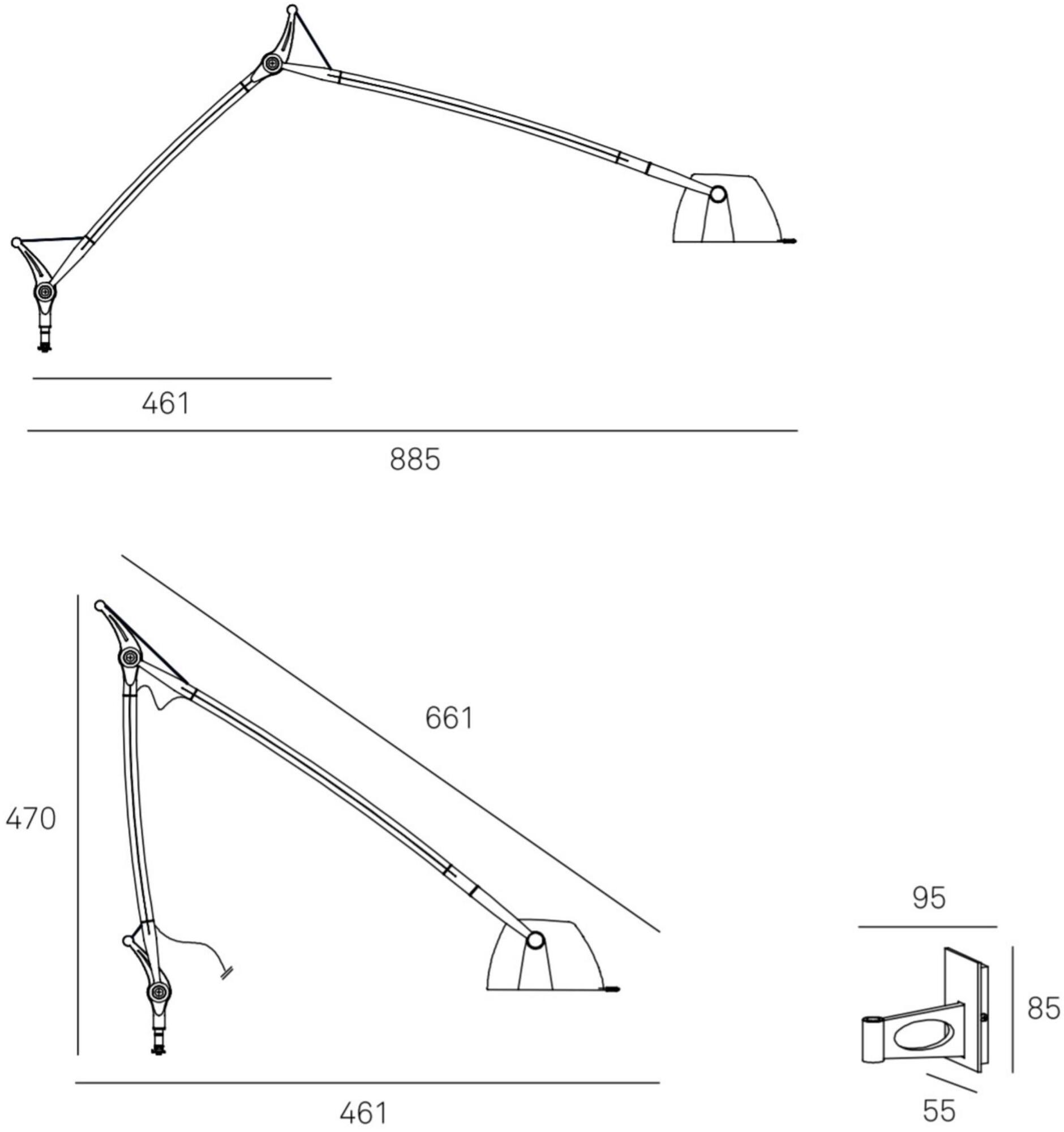 Milan Iluminacion Торшер светодиодный с гибким кронштейном Perceval 6332 - Вид №1