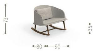 Talenti Кресло-качалка из ткани Cleo teak Clepd - Вид №8