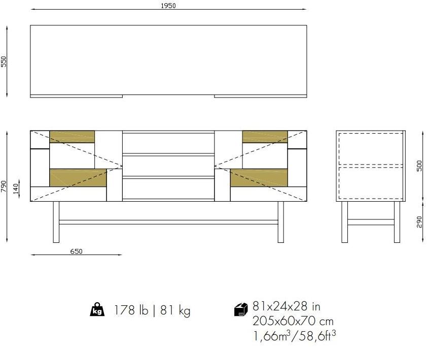 Mambo Unlimited Ideas Буфет из орехового дерева Form sun-id-1371426 - Вид №3