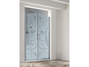 Хрустальная ниша душевая кабина с распашной дверью