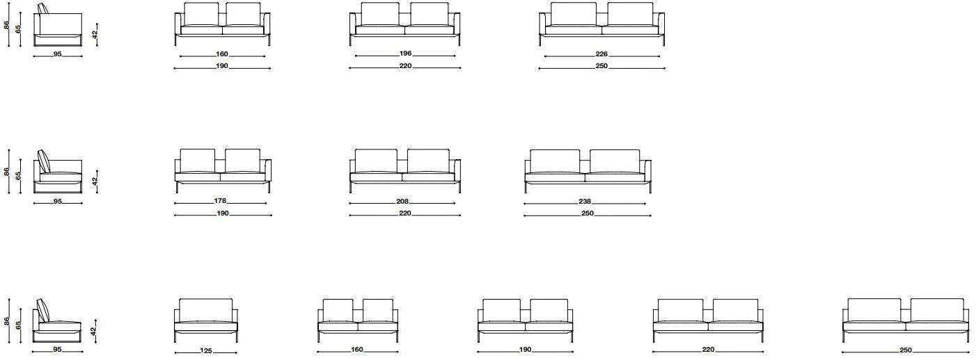 Désirée divani 3-х местный кожаный диван со съемным чехлом Arlon sun-id-1417214 - Вид №7