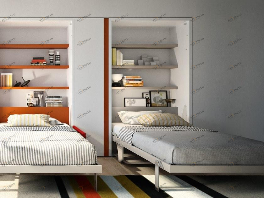 CLEI Односпальная кровать, трансформируемая в выдвижной меламин Altea sun-id-1383471