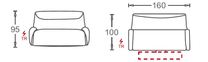 2-местный тканевый диван с откидной спинкой CAMPO DE' FIORI Lagoon ARCH-00133318 - Вид №5