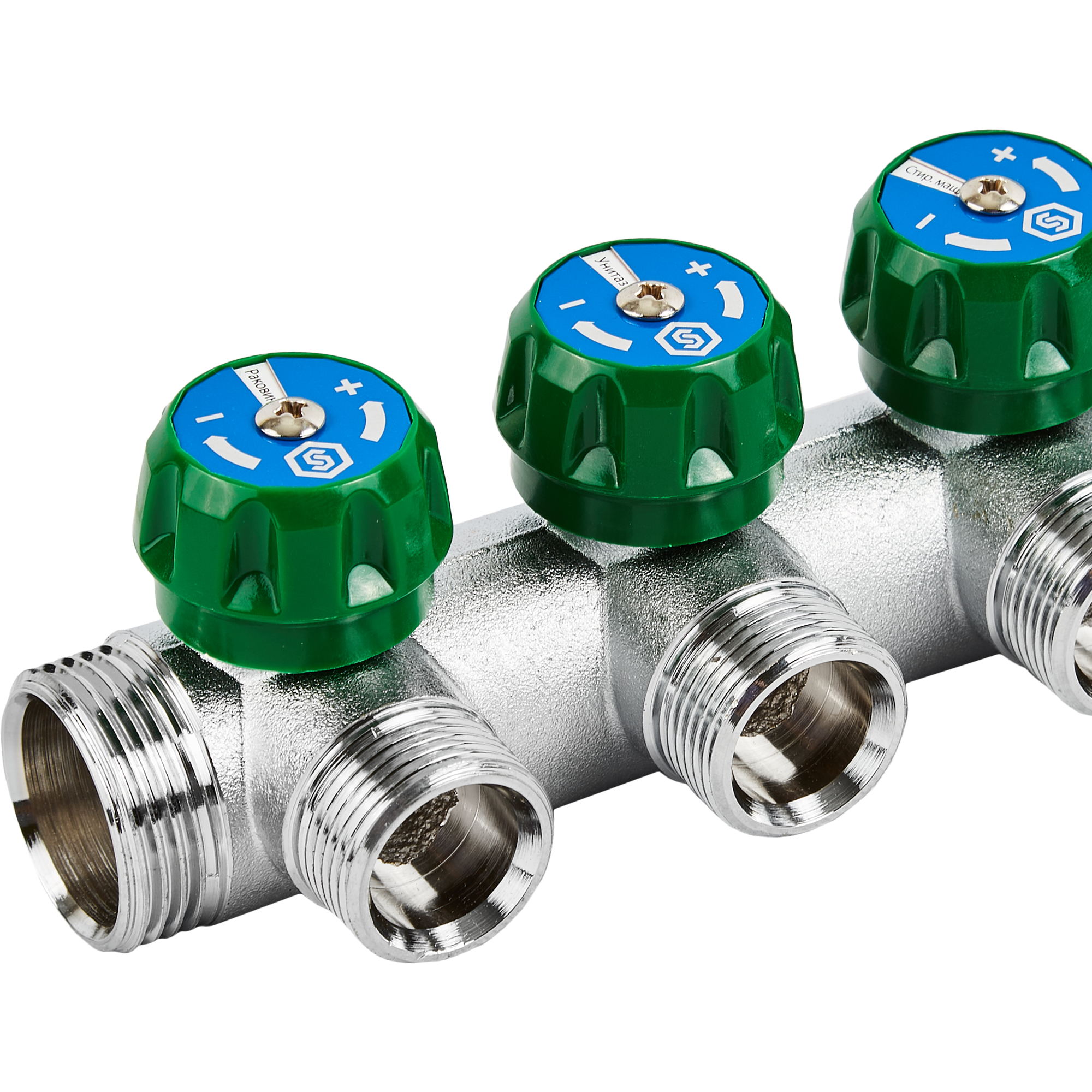 Коллектор регулирующий STOUT 1"x3/4" на 4 отвода для систем отопления 84868370 STLM-0056525 - Вид №1