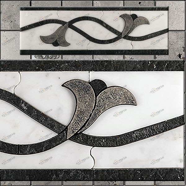 БОРДЮР ИЗ МРАМОРА LI-6 SKALINI FLORAL LI6