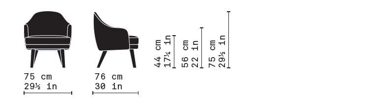 Тканевое кресло с подлокотниками Very Wood ARCH-00087525 - Вид №3