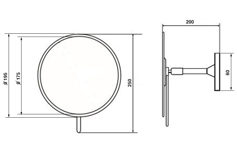 Настенное круглое увеличительное зеркало Spekkio Eta ARCH-00071590 - Вид №2