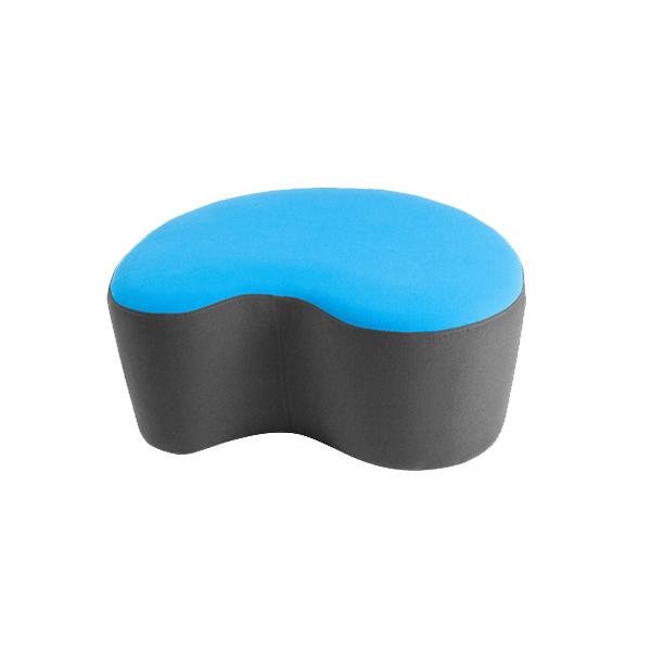 Пуфик мягкий черный с голубым 89 см "Почка" WOODI  00-3966312 Черный  - Вид №2