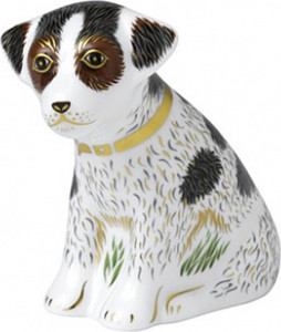 10548770 Royal Crown Derby Пресс-папье Royal Crown Derby "Щенок Берти" 8см Фарфор костяной