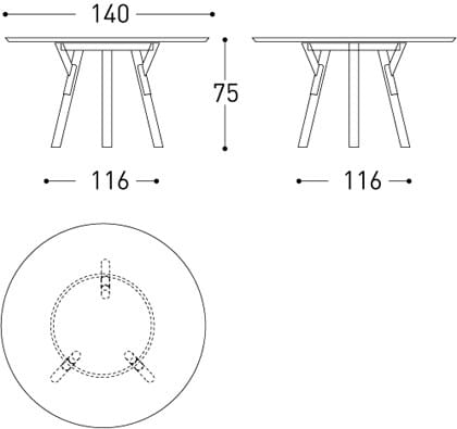 Круглый стол HPL Varaschin ссылка ARCH-00069470 - Вид №5
