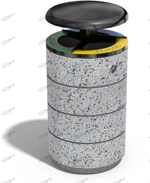 ENCHO ENCHEV - ETE Бетонный мусорный бак для раздельного сбора мусора  249r 