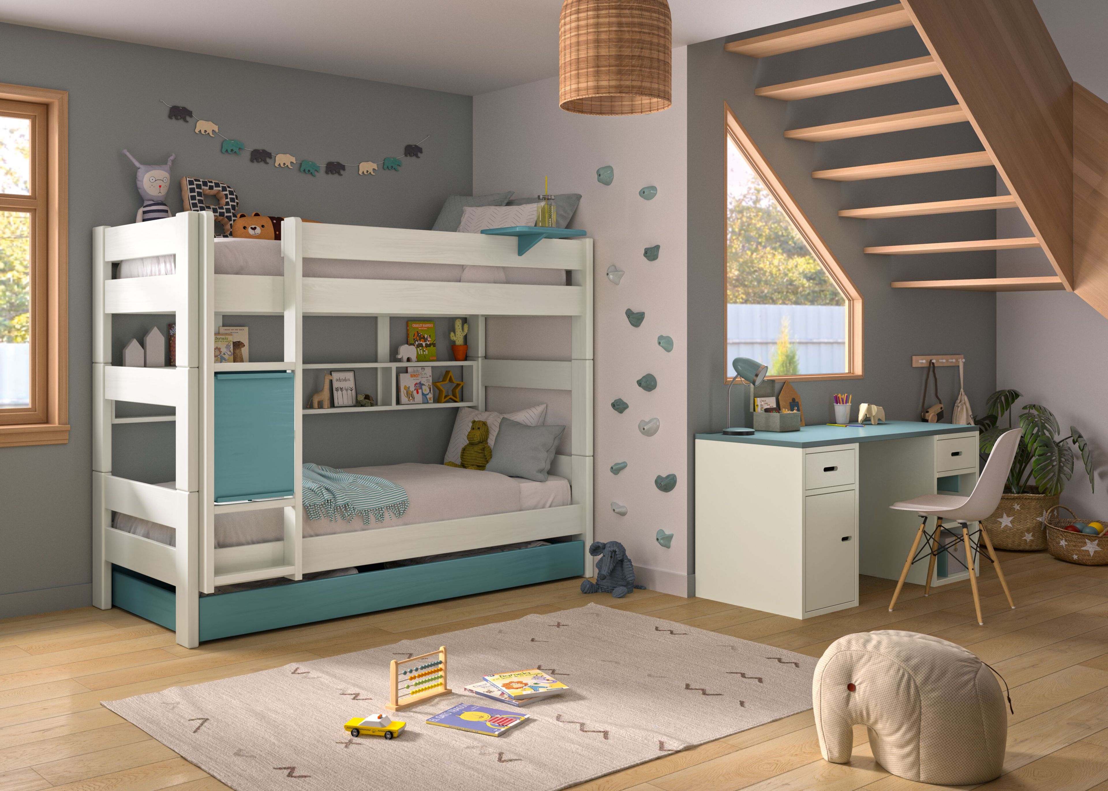 Деревянная двухъярусная кровать Mathy by Bols DOMINIQUE ARCH-00062983 - Вид №15