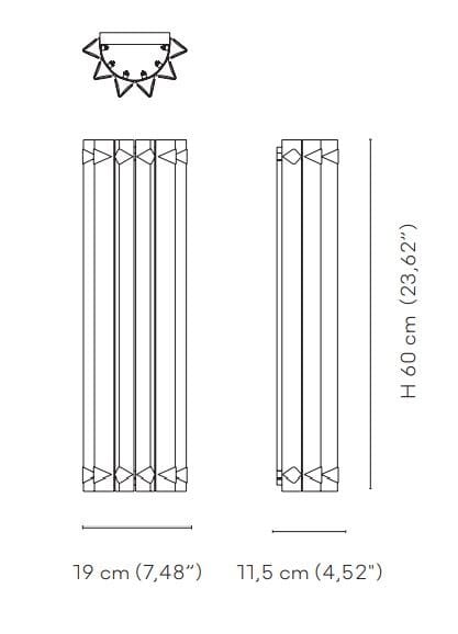 Настенный светильник из дутого стекла VENINI Triedri ARCH-00014274 - Вид №2