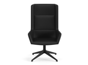 Кожаное вращающееся кресло с высокой спинкой