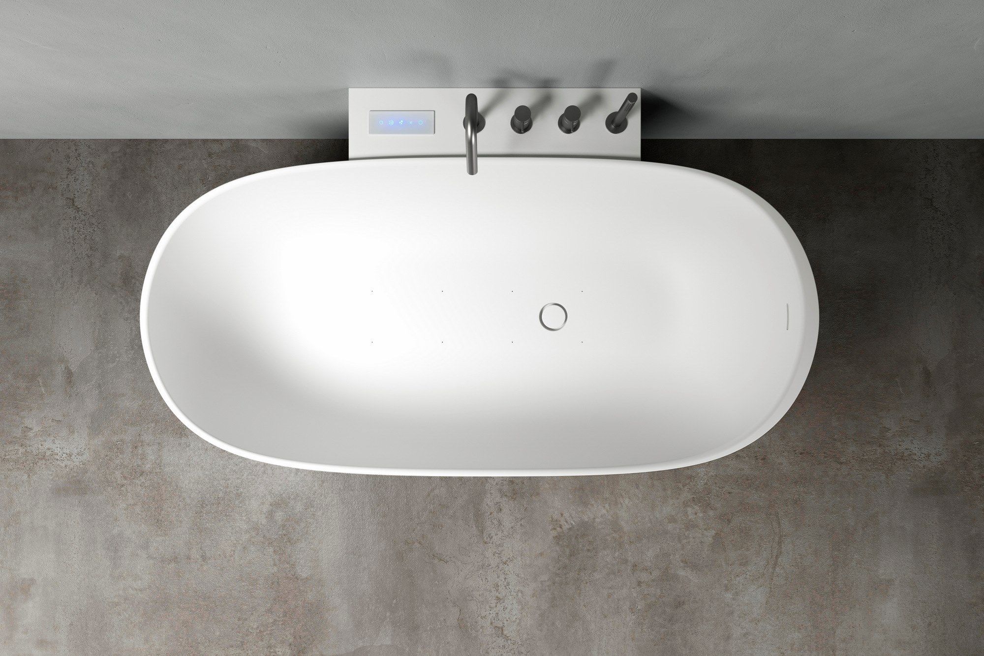 Овальная ванна в Korakril™ Ice White Rexa HOLE ARCH-00137844 - Вид №8