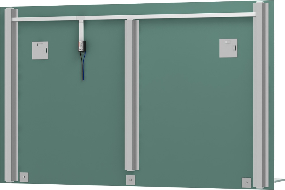 BY 2168 Зеркало с полочкой 120 cm с 3-мя встроенными LED-светильниками 16,5 W EVOFORM Ledline-S - Вид №2