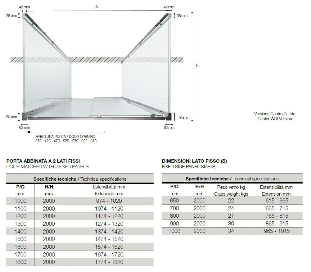 Душевая кабина из алюминия и стекла TAMANACO EASYPSC50 ARCH-00111945 - Вид №5