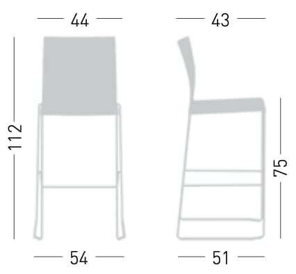 Высокий табурет из инженерного пластика GABER Artesia ARCH-00115684 - Вид №3