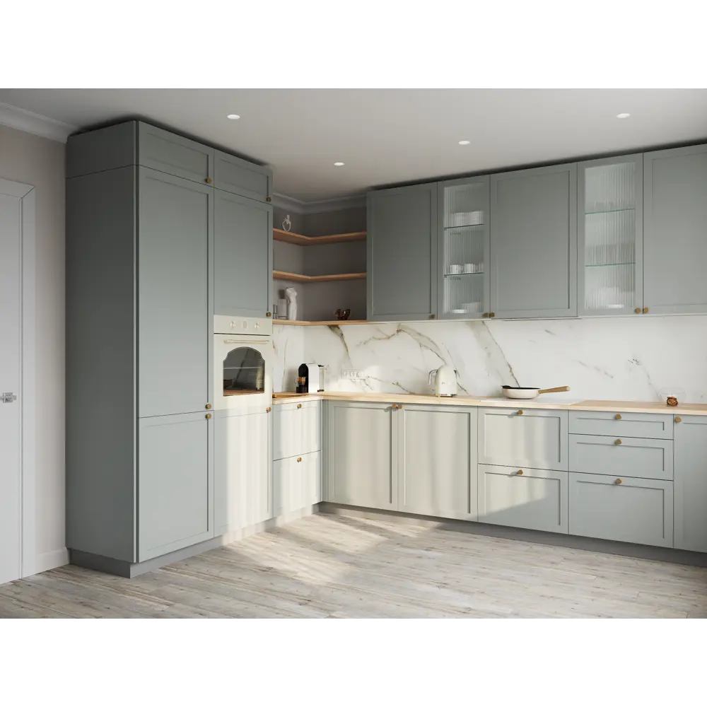 Фальшпанель KONSENSA Кинель для кухни в серо-зеленом цвете 89398720 STLM-1572150 - Вид №7