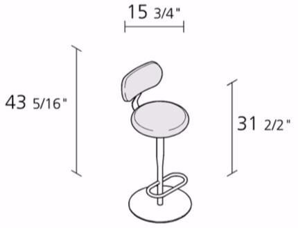 Alias Высокий поворотный табурет из ткани Atlas sun-id-1455518 - Вид №1