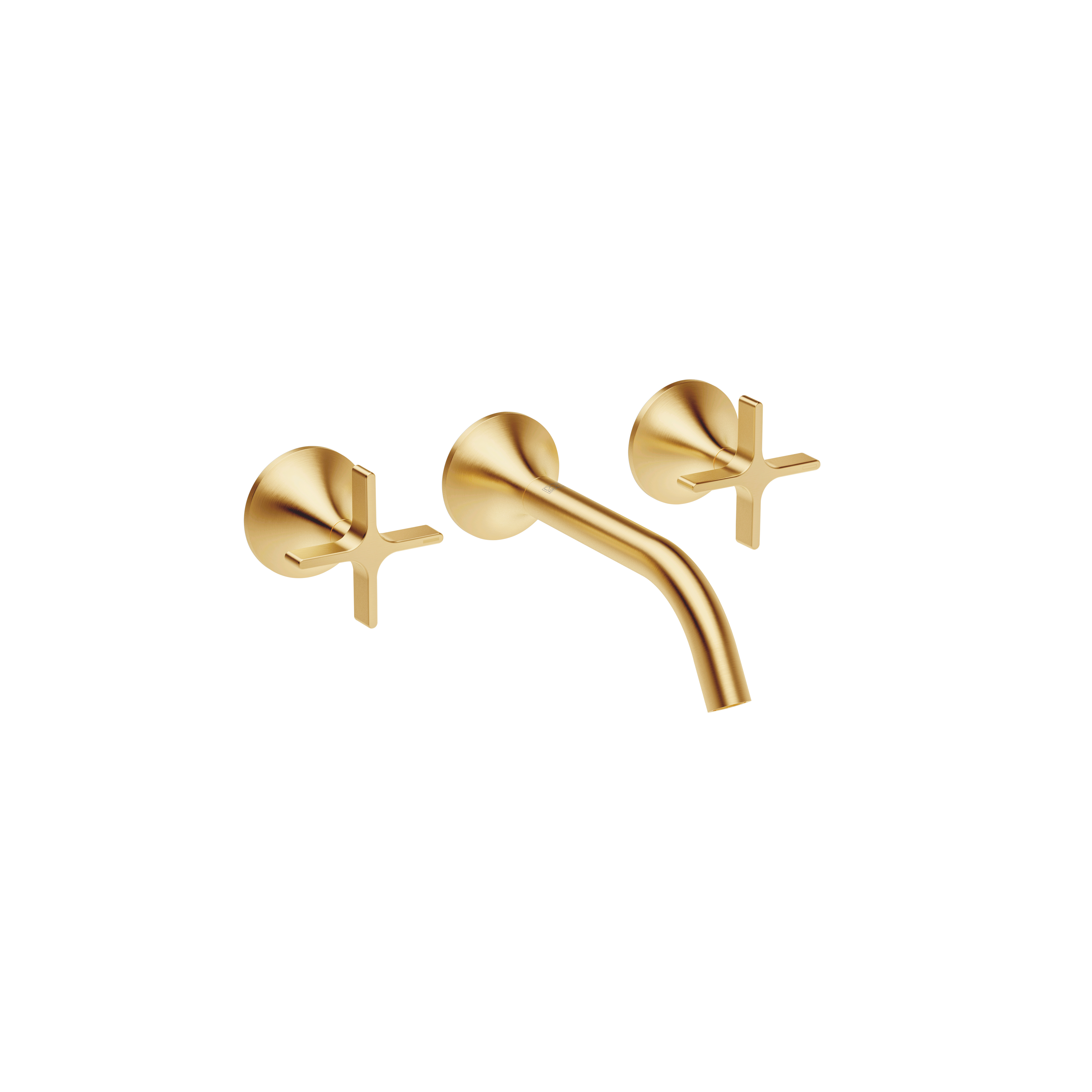 VAIA Смеситель для раковины настенный без донного клапана - Brushed Durabrass (золото 23 карата) DornBracht 36712809-28