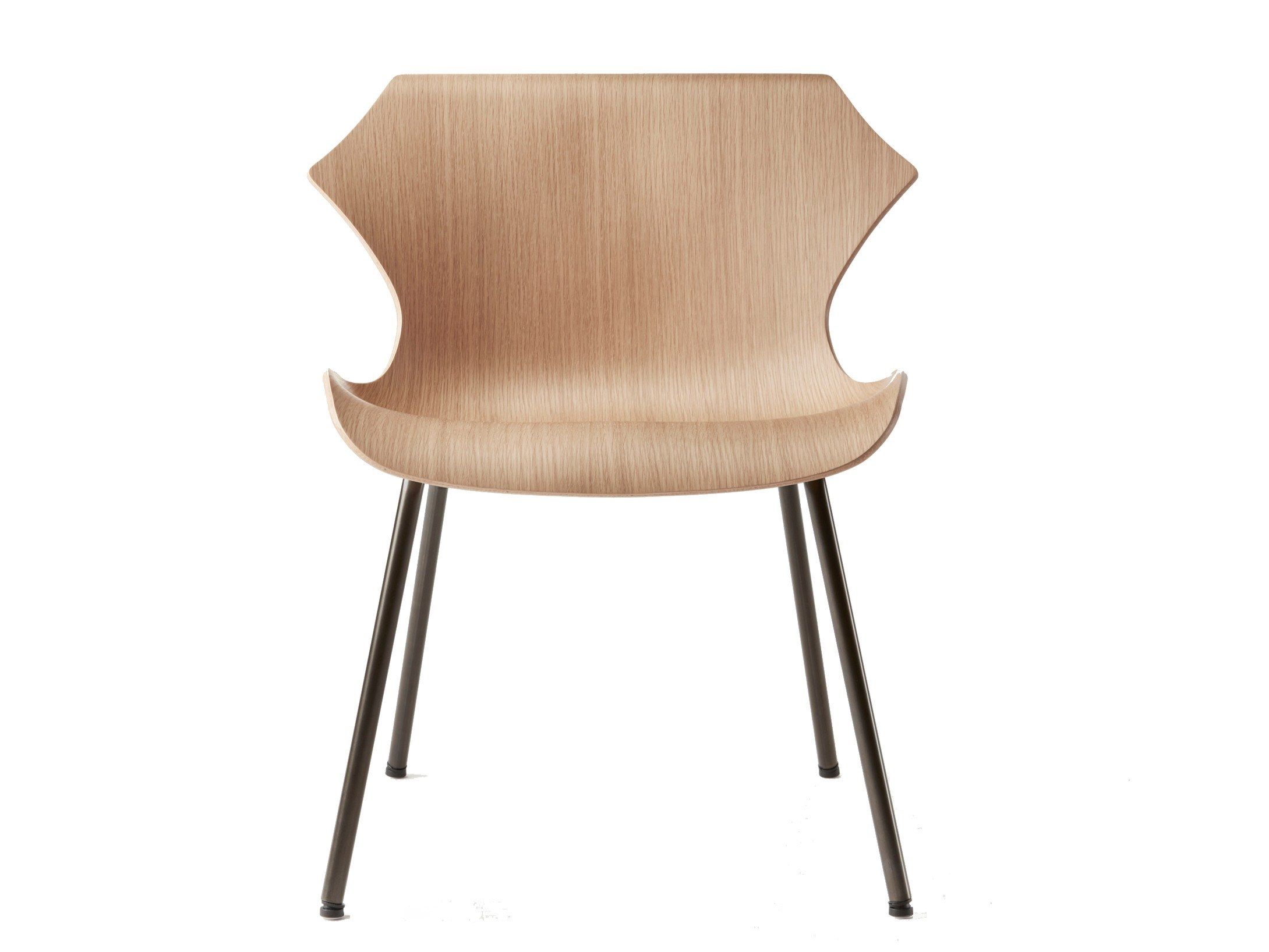 Стул из стали и дерева BassamFellows Лепесток ARCH-00151529 - Вид №4