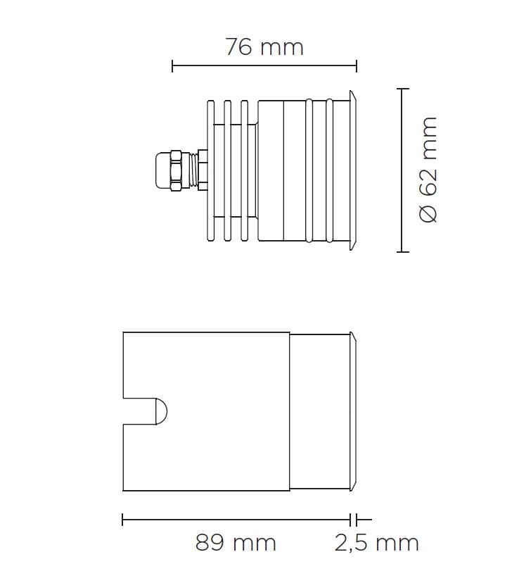 Наружный анодированный алюминиевый светодиодный маркер PUK NANOSTEP ARCH-00074851 - Вид №6
