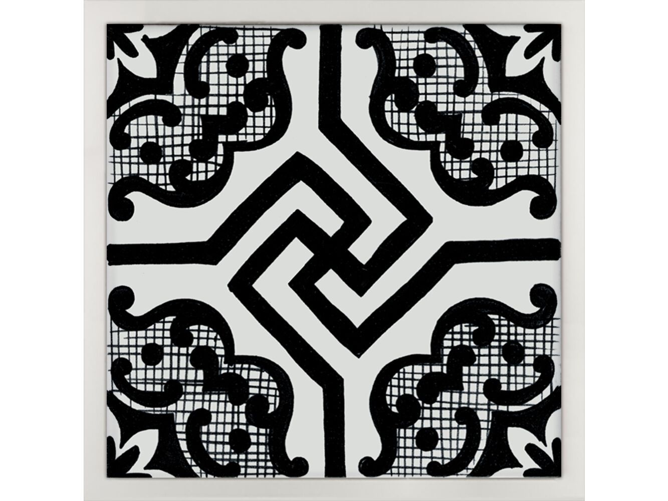 Пол / покрытие ручной работы La Riggiola черный и белый ARCH-00116523