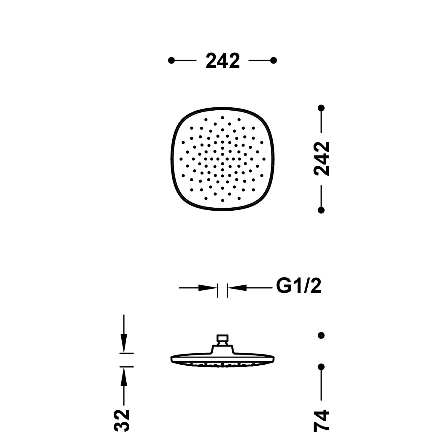 Насадка для душа-29943801 TRES Showers - Вид №1