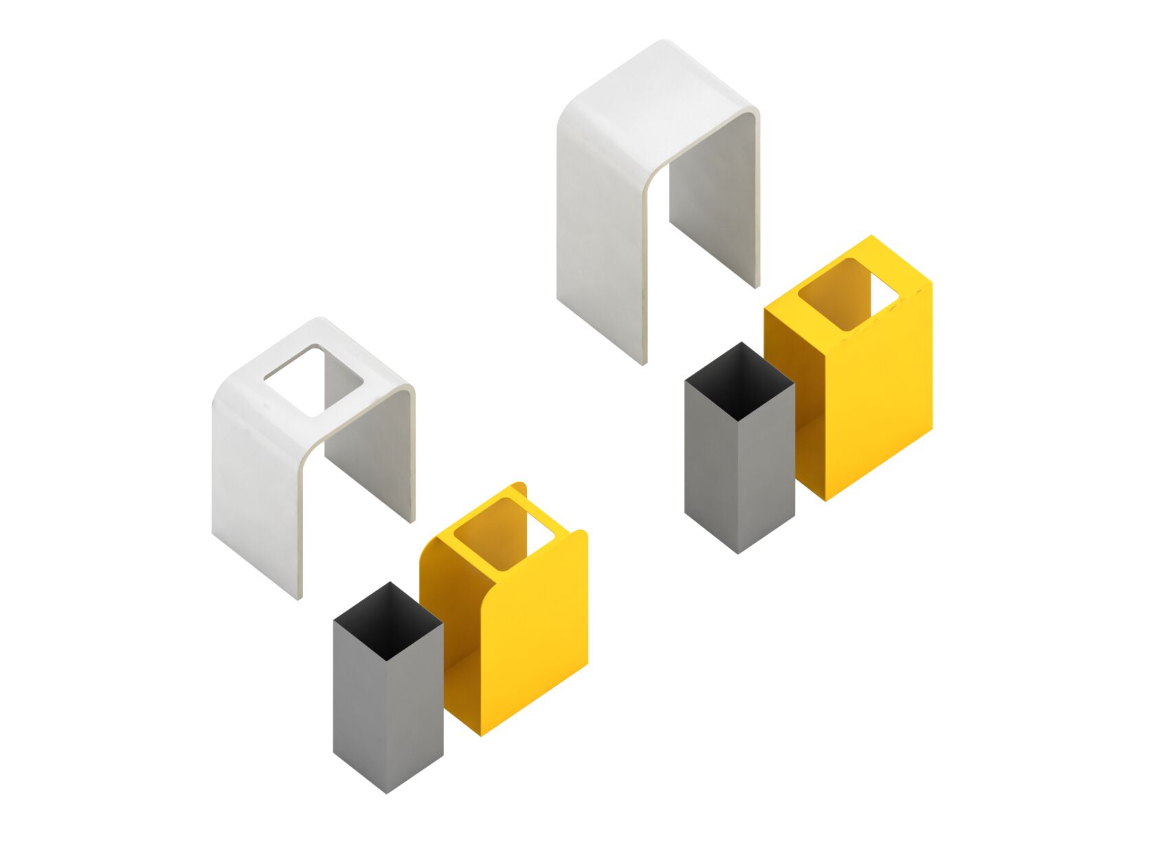 Стальные и бетонные стойки для мусора Viscio Urban Design Flow ARCH-00060844 - Вид №1