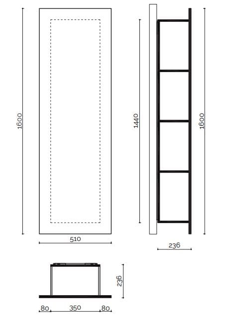 Настенный шкаф для ванной комнаты Corian® с зеркалом Acquapazza Corian ® elements ARCH-00122999 - Вид №1