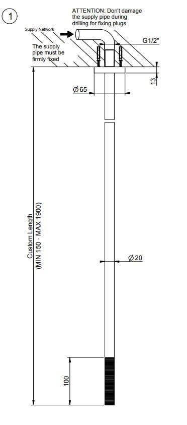 Из нержавеющей стали потолок дозирования носик для умывальника Gessi Мелы316 ARCH-00020857 - Вид №1