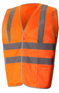 69873 Жилет сигнальный "Спектр Плюс" оранжевый с СВП  Сигнальная одежда  размер 64-66 (XXXXL)