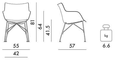 Стул из шпона с мягким сиденьем Kartell Smart Wood ARCH-00115259 - Вид №21
