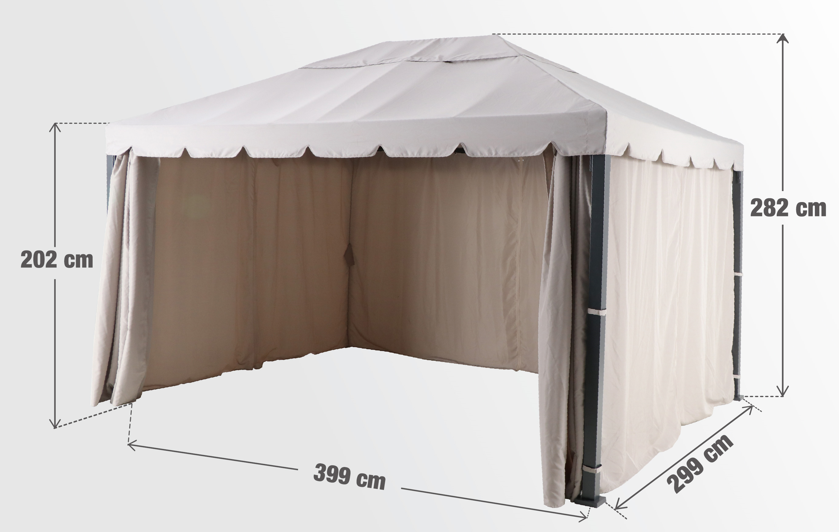 NATERIAL Ysis — павильон для сада с москитной сеткой 300×280×400 см 82232750 STLM-0022472 - Вид №21