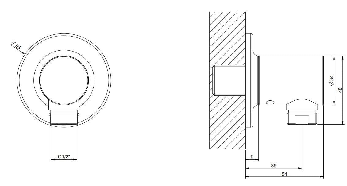 Хромированная латунь водоотвод Gessi гравированный ARCH-00028052 - Вид №2