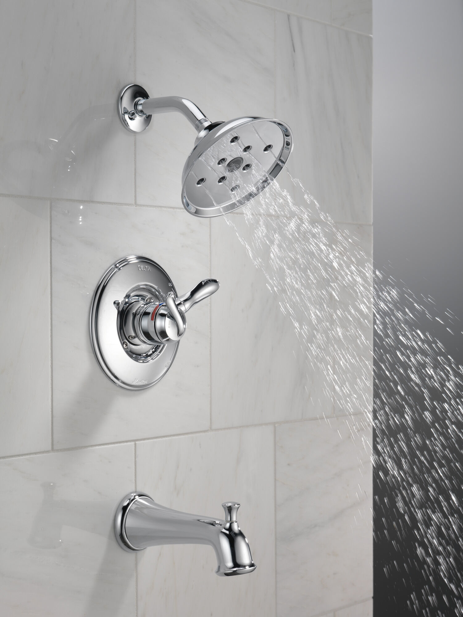 T17494 Monitor® 17 Series H2Okinetic® для ванны и душа Delta Faucet Linden Хром  - Вид №1