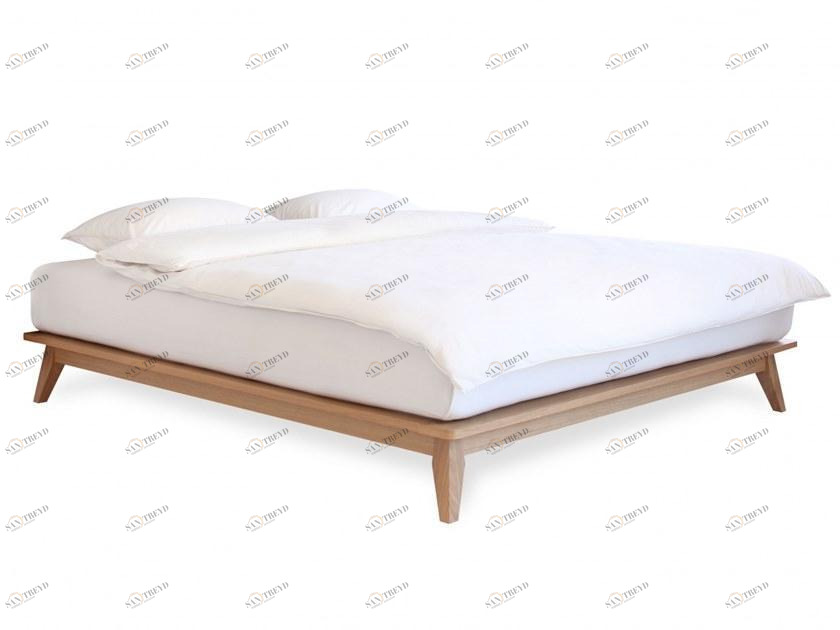 Heavens Двуспальная кровать из лакированного дуба Sommier Enzo sun-id-1433938