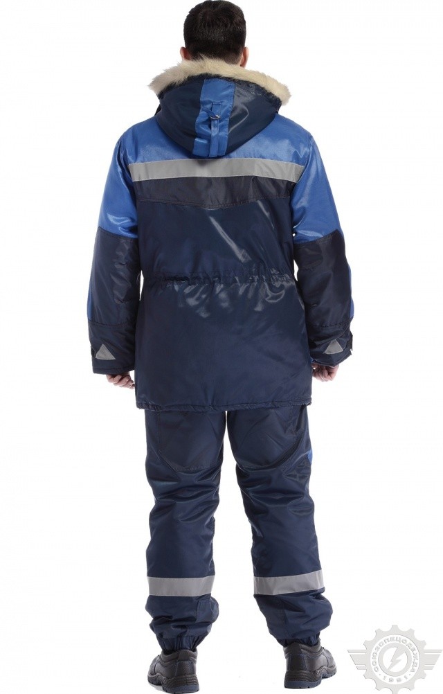 64875 Костюм "Вихрь" зимний василек-синий с СВП  Зимняя спецодежда  размер 60-62/182-188  - Вид №8