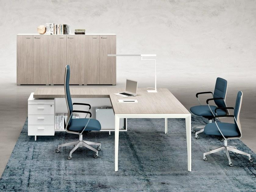 Quadrifoglio Исполнительный угловой письменный стол с ящиками X9 sun-id-1356506 - Вид №5