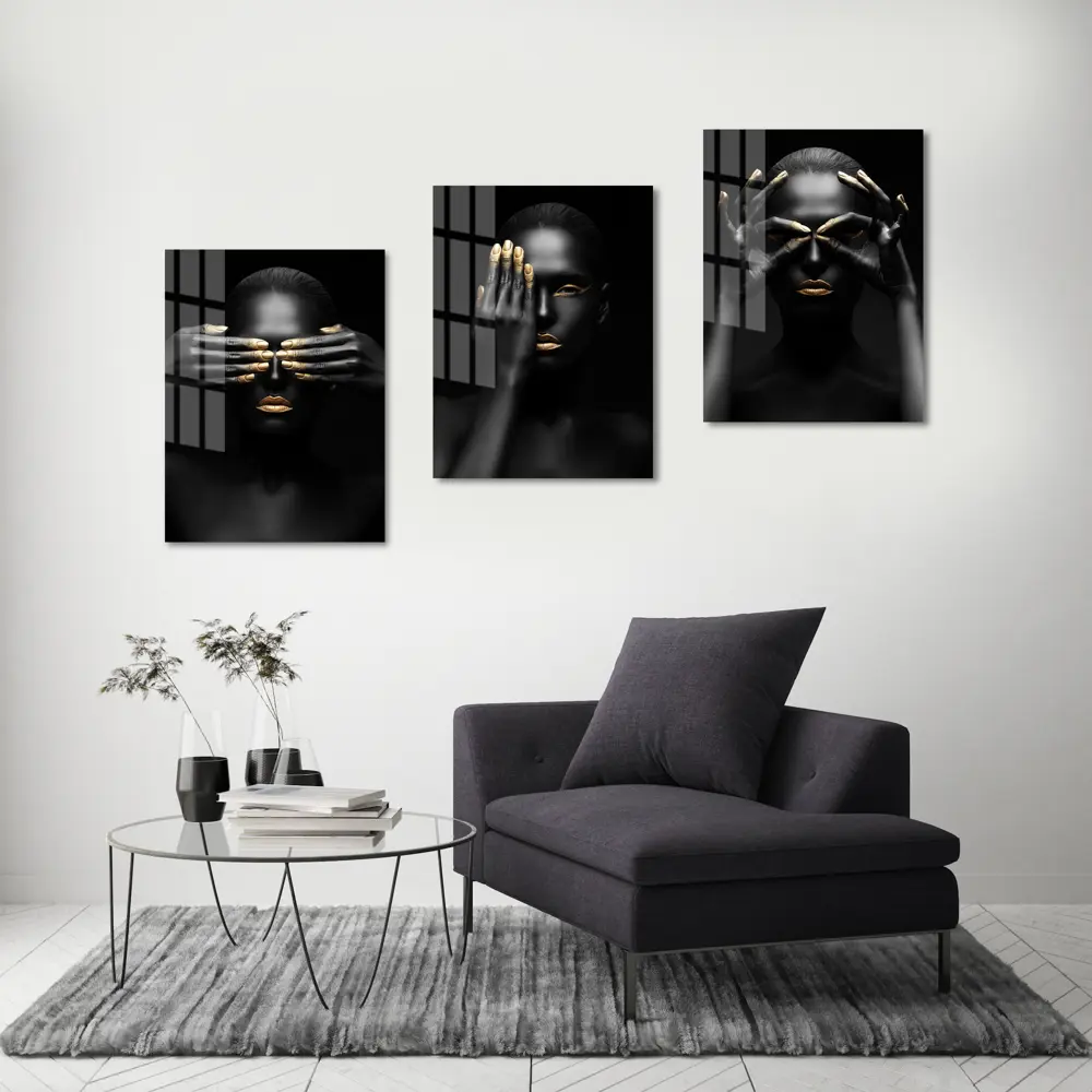 Картина на стекле "Золотая девушка" 60x80 см 82924214 STLM-2170983 ARTABOSKO  - Вид №5