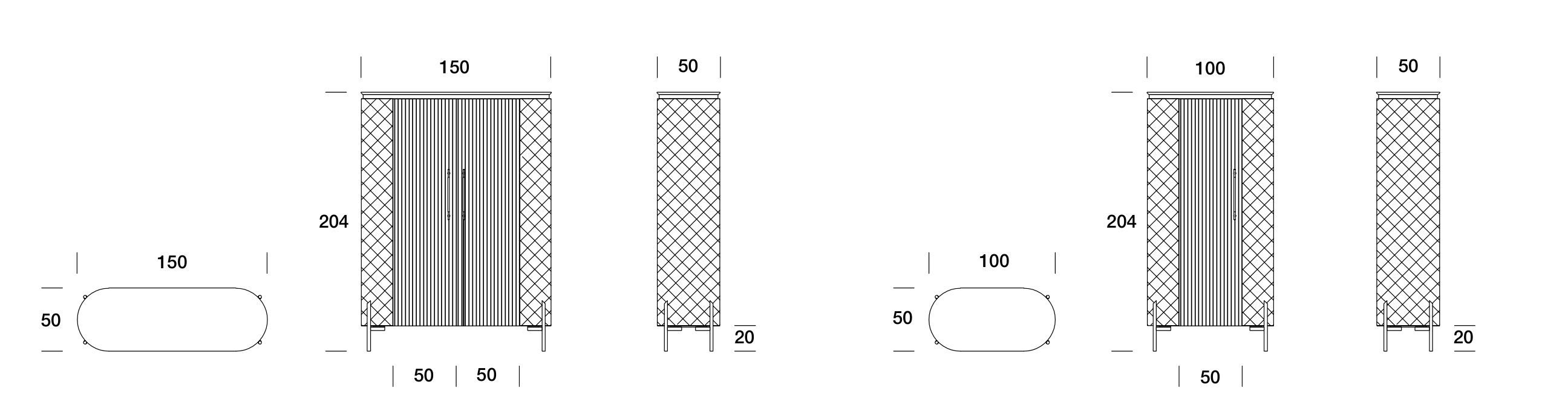 Деревянный шкаф с распашными дверцами Former In Italia ARCH-00128802 - Вид №5