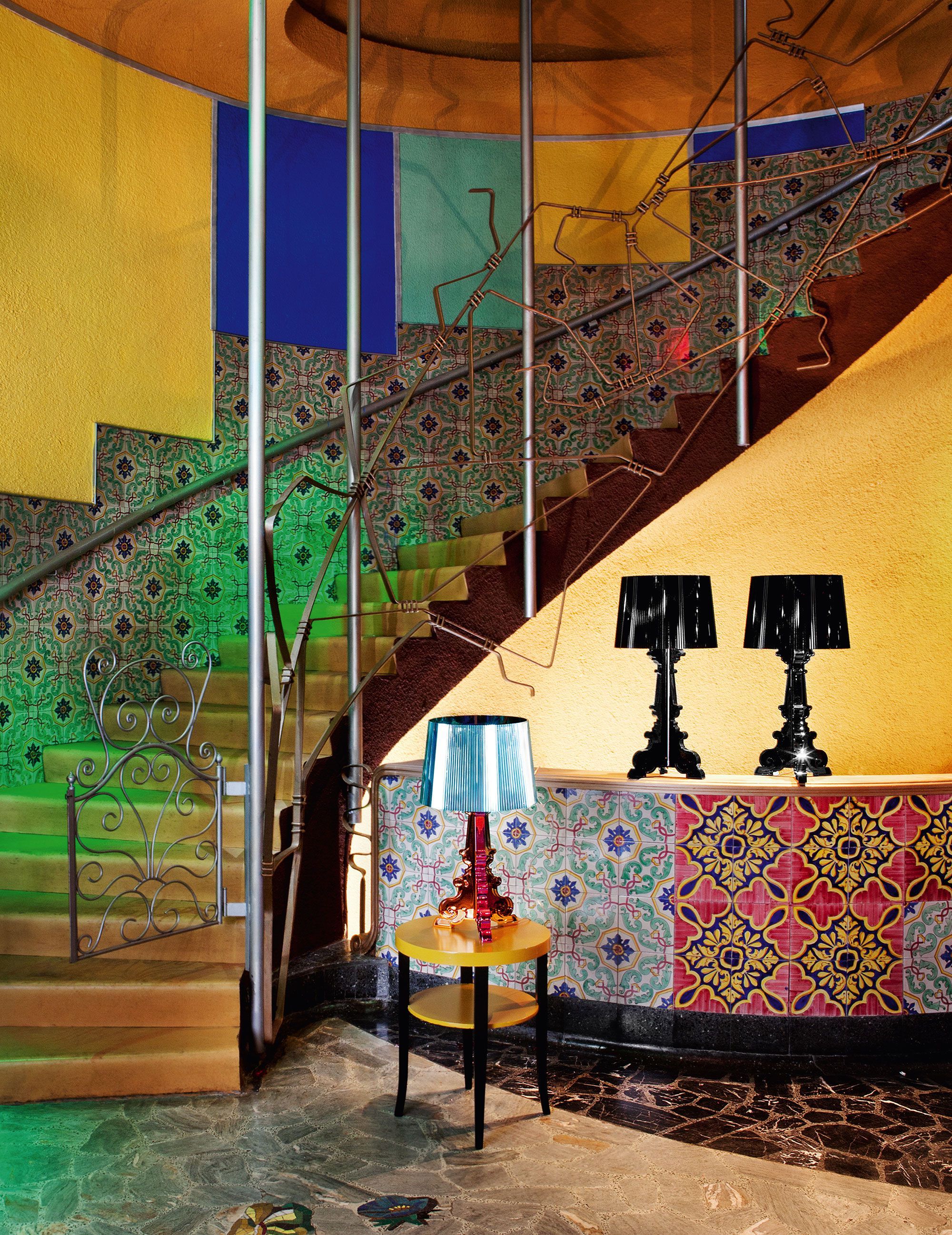 Поликарбонатная светодиодная настольная лампа с регулируемой яркостью Kartell BOURGIE ARCH-00127267 - Вид №14