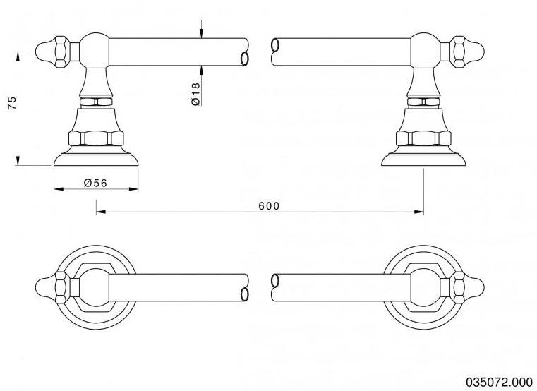 Bronces Mestre Вешалка для полотенец Retro 035072.000.50 - Вид №1