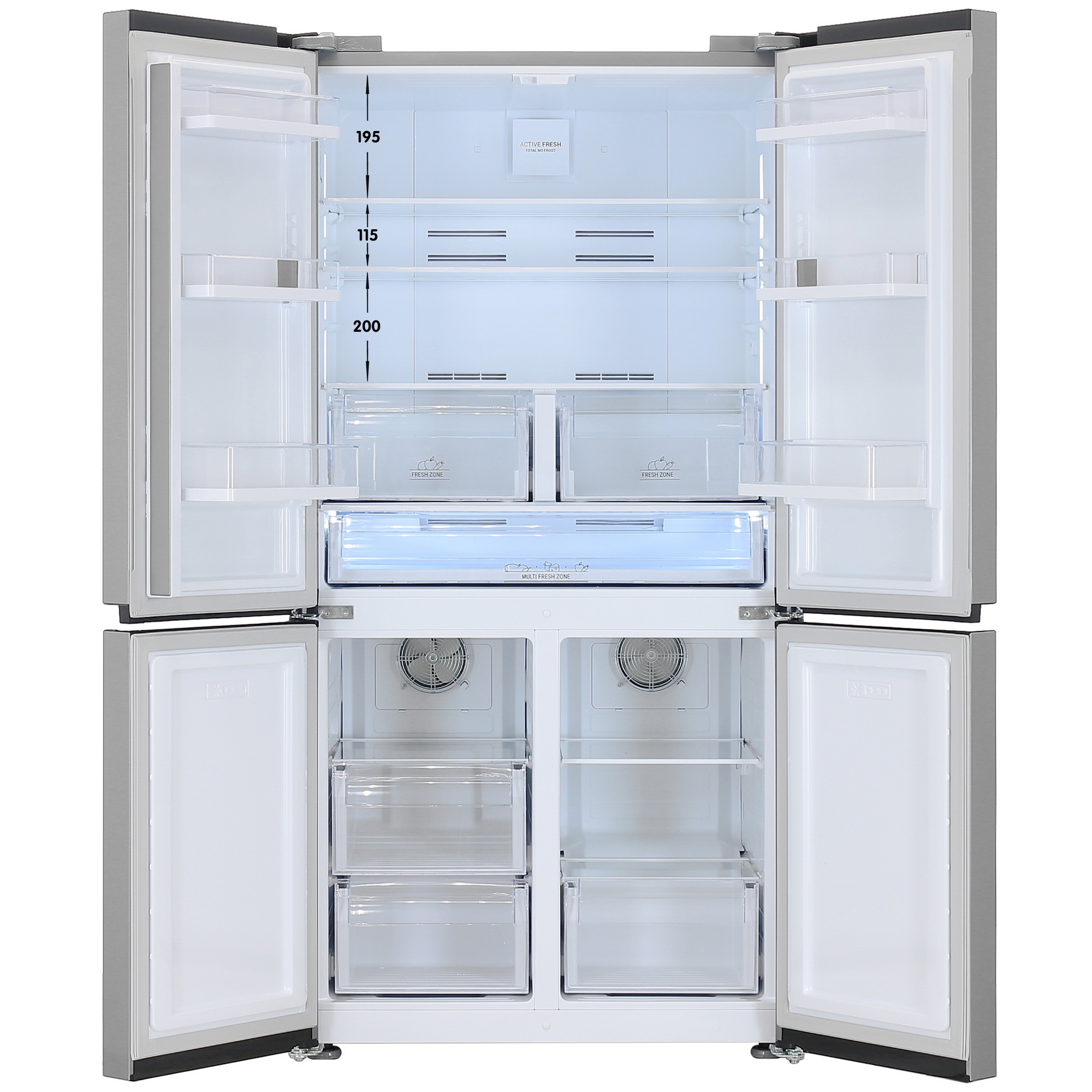 5449885 Холодильник многодверный   Hotpoint HFP4 625I X серебристый STDN-0053074 - Вид №1