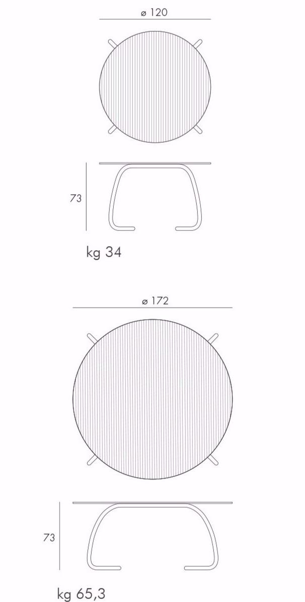 Nardi Круглый стеклянный садовый стол Loto sun-id-1354370 - Вид №1