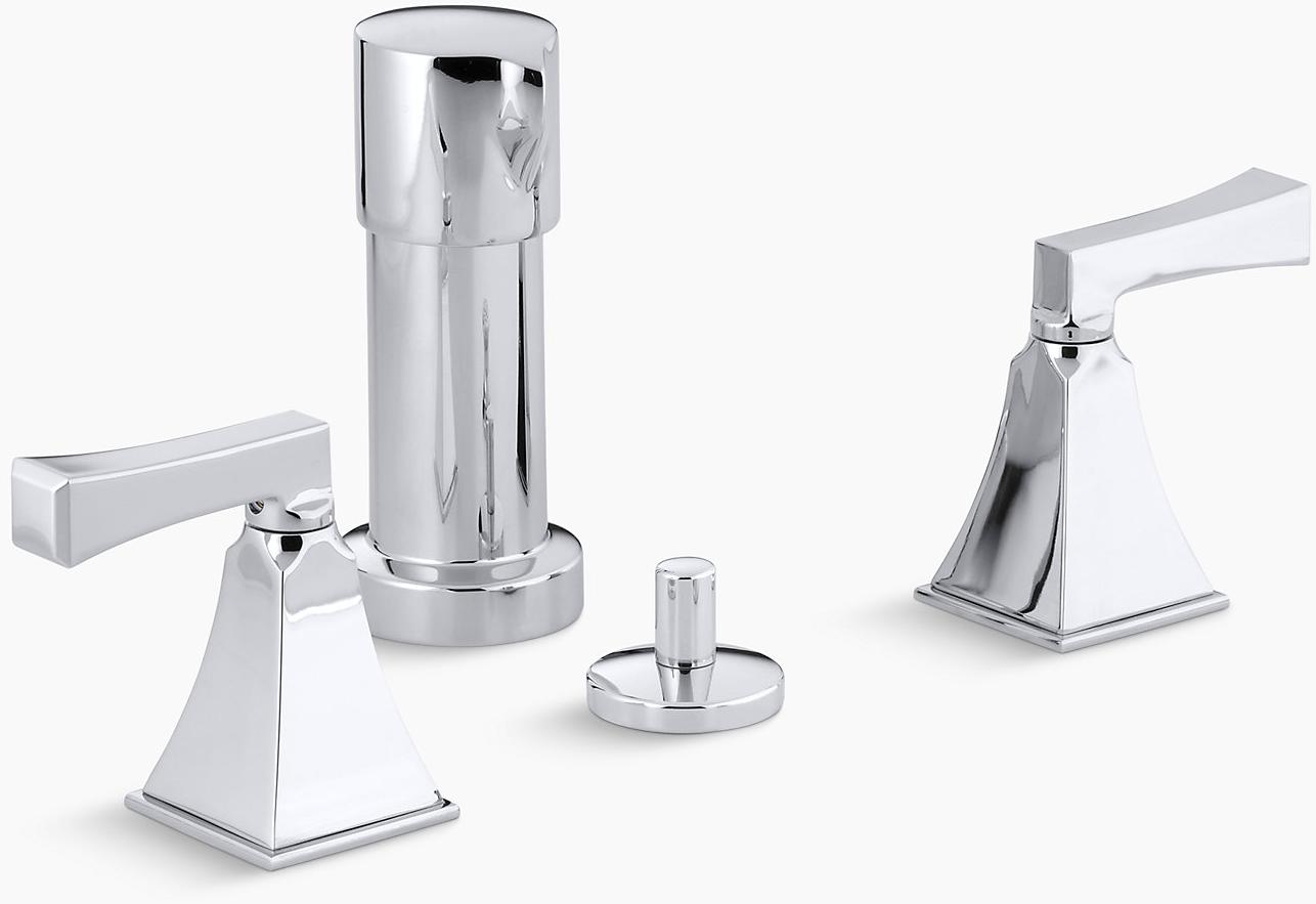 KOHLER Memoirs Stately Вертикальный душевой смеситель для биде с ручками Deco K-470-4V-CP 